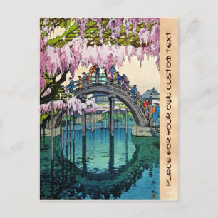 Kameido Bridge van Hiroshi Yoshida shin hanga Briefkaart