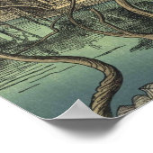 Kameido shin hanga japans landschap poster (Hoek)