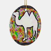 Kamel en bloemen keramisch ornament (Rechts)