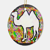 Kamel en bloemen keramisch ornament (Links)