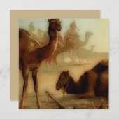 kamelen in de woestijn (Voorkant / Achterkant)