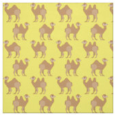 Kamelen Print stof geel (Swatch)