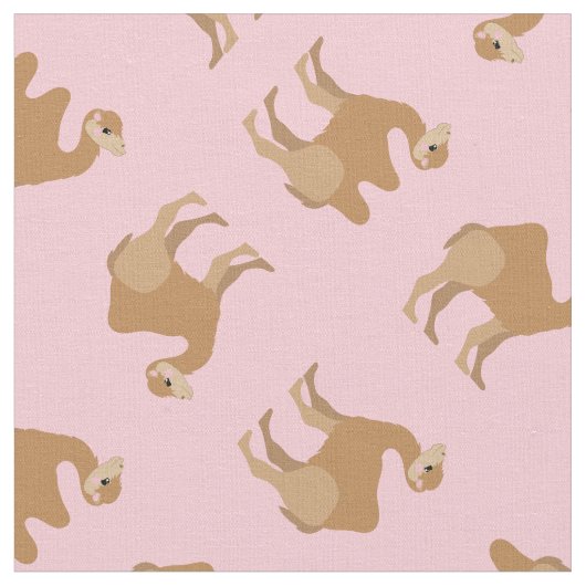 Kamelen Print stof roze (Close Up)