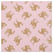 Kamelen Print stof roze (Swatch)