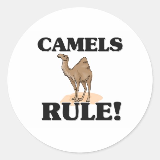 KAMELEN Regel! Ronde Sticker (Voorkant)