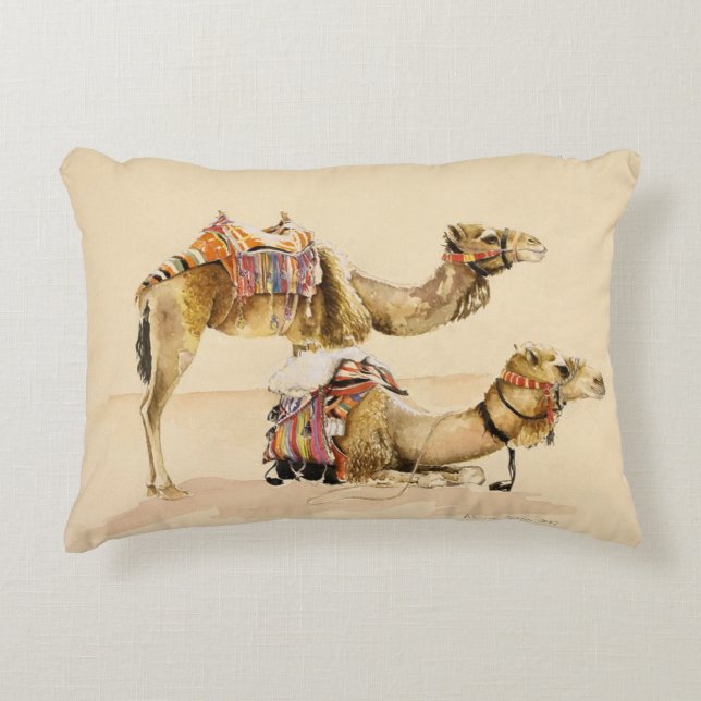 Kamelen uit Petra 2007 Decoratief Kussen (Voorkant)