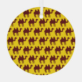  kamelen: woestijngeïnspireerd patroon. glas ornament (Achterkant)