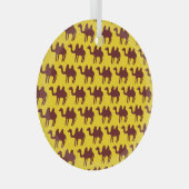  kamelen: woestijngeïnspireerd patroon. glas ornament (Voorkant Rechts)