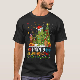 Kameleon Dier Gelukkig Kameleon Hellothanksmas T-shirt