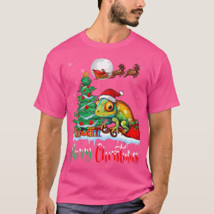 Kameleon dragen Santa Hat Kerstmis Vrolijk Kerstmi T-shirt