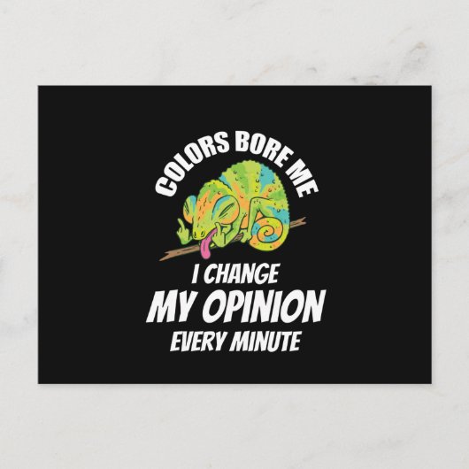 Kameleon- Ik verander vaak mijn mening Briefkaart (Voorkant)