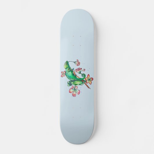 kameleon in bloom skateboard (Voorkant)