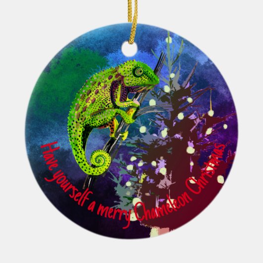 kameleon kerst ornament (Voorkant)