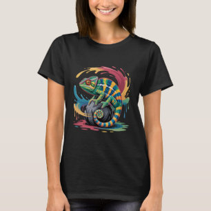 Kameleon Liefhebber Portret Kunstwerk Wilde Dieren T-shirt