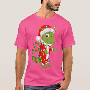 Kameleon Lover Xmas Verlichting Santa Chameleon Ch T-shirt
