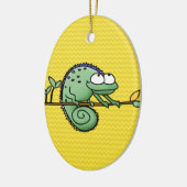 Kameleon Schattige Funny Keramisch Ornament (Links)