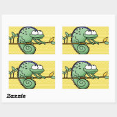 Kameleon Schattige Funny Rechthoekige Sticker (Vel)