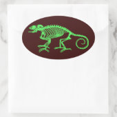 Kameleon Skelet Ovale Sticker (Tas)