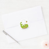 Kameleon verjaardag ronde sticker (Envelop)