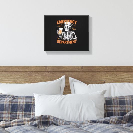 Kamer 2-zijdig Spoedeisende Hulp Halloween Verplee Canvas Afdruk (Insitu (Slaapkamer))