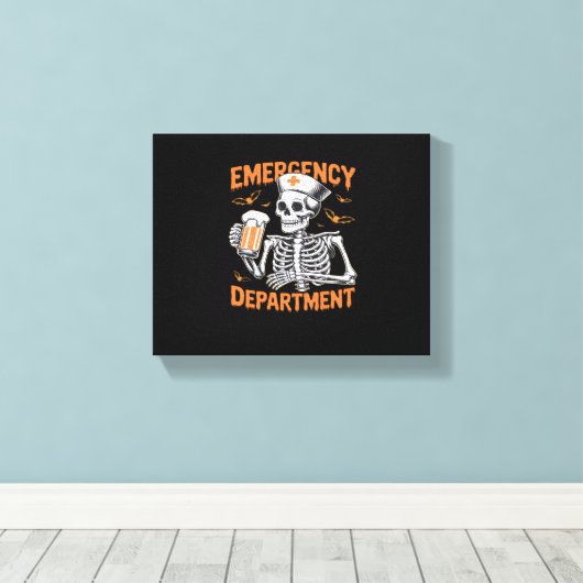 Kamer 2-zijdig Spoedeisende Hulp Halloween Verplee Canvas Afdruk (Insitu (Houten vloer))