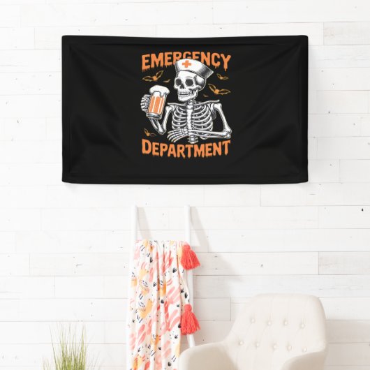 Kamer 2-zijdig Spoedeisende Hulp Halloween Verplee Spandoek (Insitu)