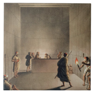 Kamer en Sarcophagus in de Grote Pyramide van Gi Tegeltje