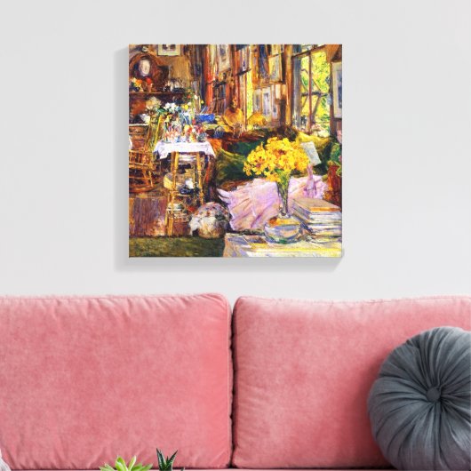 Kamer van Bloemen van Frederick Childe Hassam Canvas Afdruk (Insitu (Woonkamer))