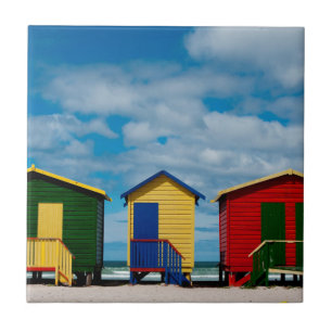 Kamer wisselen. Muizenberg Beach, Kaapstad Tegeltje