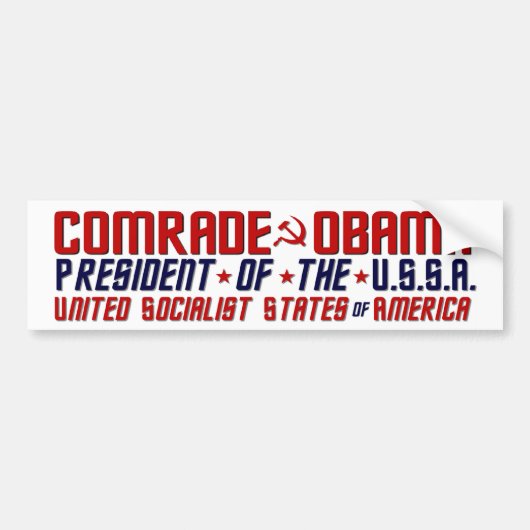 Kameraad Obama Bumpersticker (Voorkant)