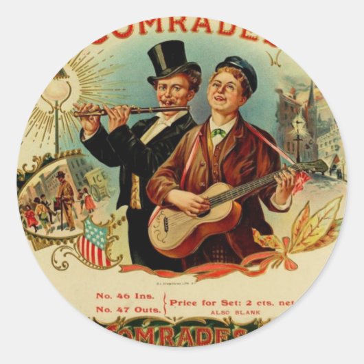 kameraden ronde sticker (Voorkant)