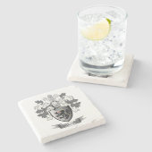 Kamerkleed van Phillips Stenen Onderzetter (Zijkant)