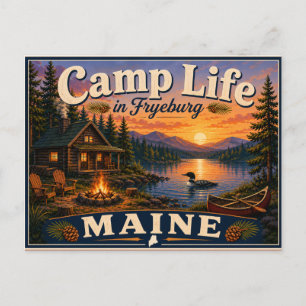 Kamerleven in Fryeburg Maine Nostalgische Prentbri Briefkaart