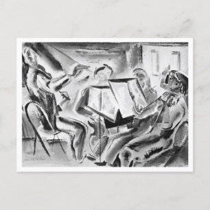 Kamermuziek Groep Vintage Waterverf Briefkaart