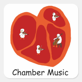 kamermuziek vierkante sticker