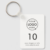 Kamernummer | Logo Hospitality Business Moderne Sleutelhanger (Voorkant)