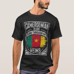 Kameroen bloed loopt door mijn zegen t-shirt