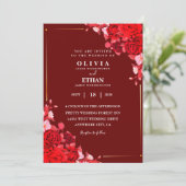 Kameroen bloemen en bladeren Elegante trouwkaart Kaart (Staand voorkant)