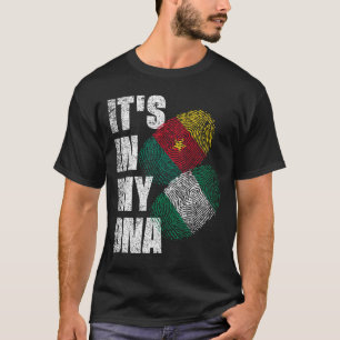 Kameroen en Nigeriaanse Mix DNA-vlag T-shirt