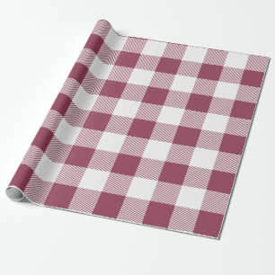 Kameroen en witte Buffalo Plaid Cadeaupapier