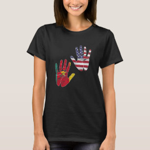 Kameroen Kameroen Amerikaanse vlag T-shirt