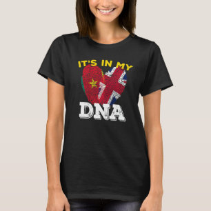 Kameroen Kameroen Engeland Vlag hand gemengd dn T-shirt