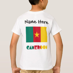 Kameroen Kameroense Vlag Zwart Personalisatie  T-shirt