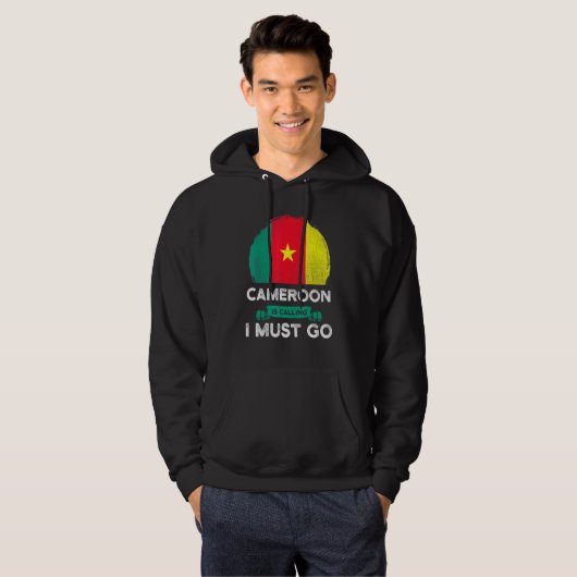 Kameroen roept op dat ik Kameroense vlag moet voer Hoodie (Voorkant volledig)