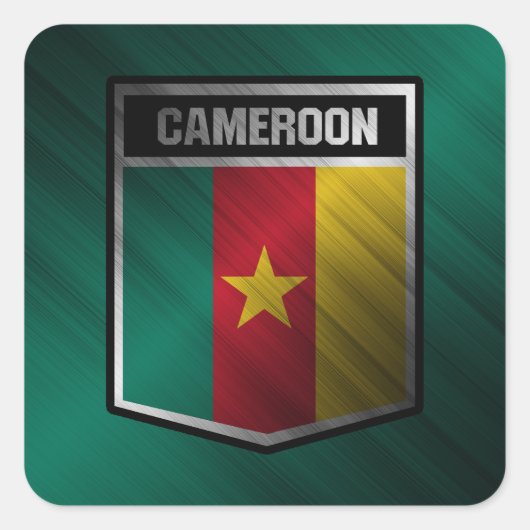 Kameroen Vierkante Sticker (Voorkant)