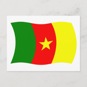 Kameroen Vlag Ansichtkaart Briefkaart