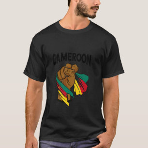Kameroen Vlag Handvuist Kameroener Roots Kameroene T-shirt