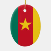 Kameroen vlag keramisch ornament (Voorkant)
