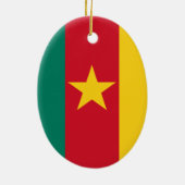 Kameroen vlag keramisch ornament (Achterkant)
