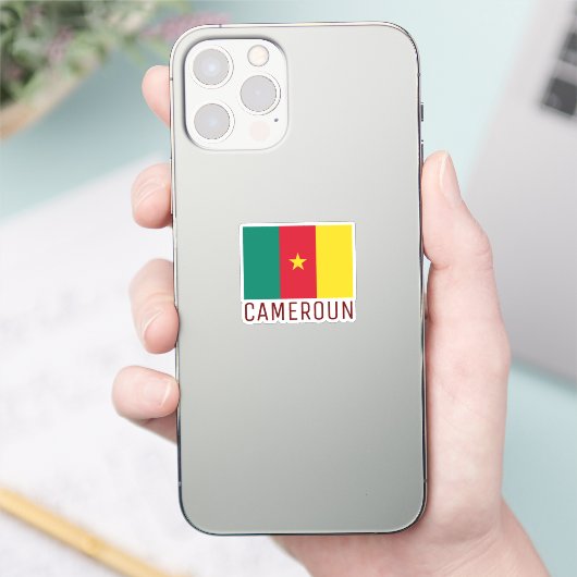 Kameroen vlag sticker (Telefoon)